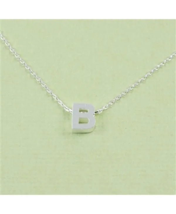 CAI Silver Block Letter Initial Necklace - Heritage - Boutique.com
