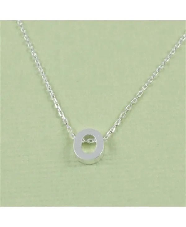 CAI Silver Block Letter Initial Necklace - Heritage - Boutique.com