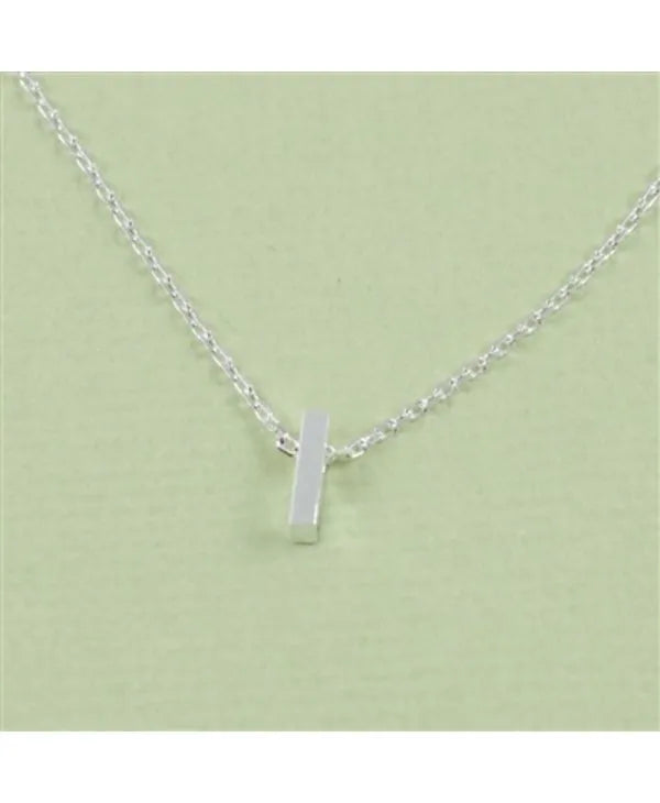 CAI Silver Block Letter Initial Necklace - Heritage-Boutique.com