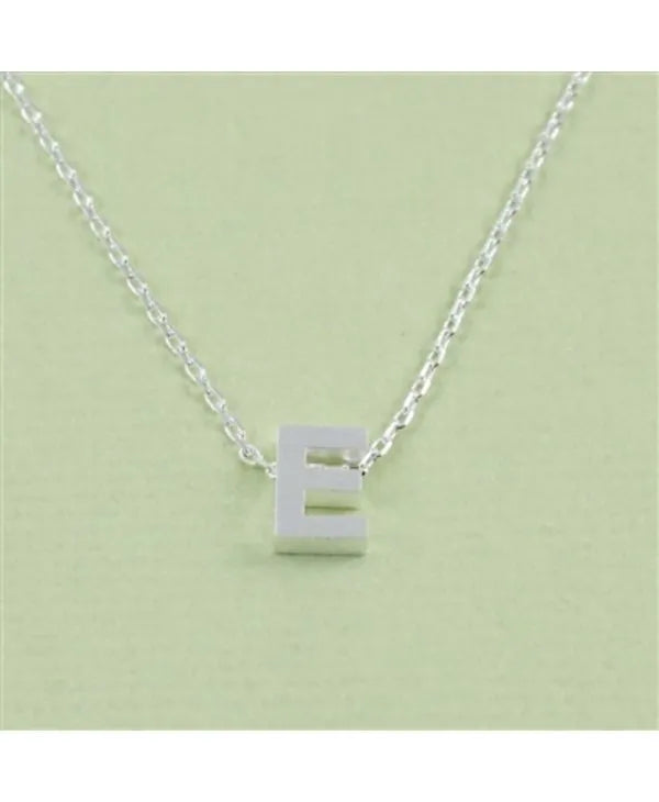 CAI Silver Block Letter Initial Necklace - Heritage-Boutique.com