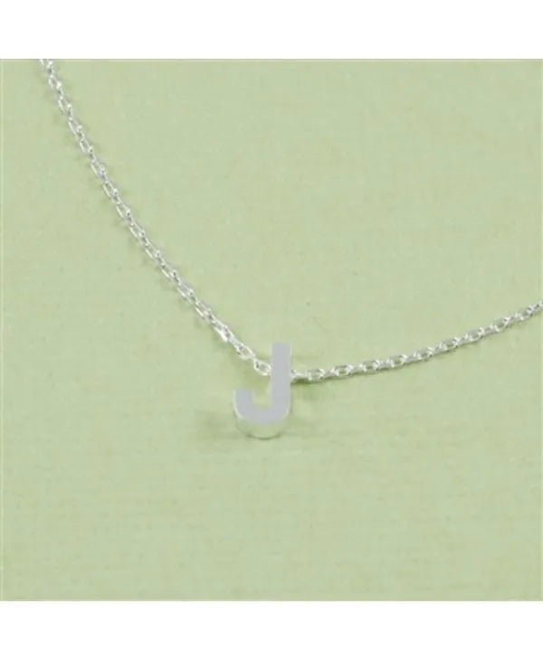 CAI Silver Block Letter Initial Necklace - Heritage-Boutique.com