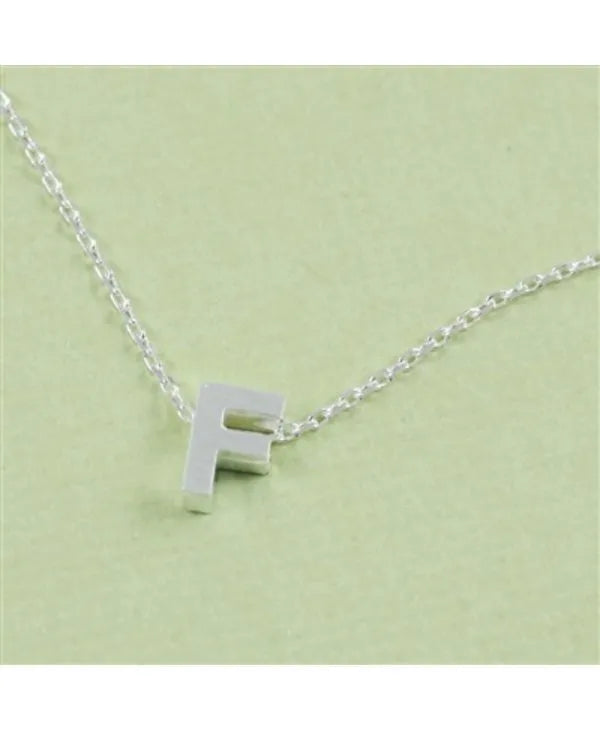 CAI Silver Block Letter Initial Necklace - Heritage-Boutique.com