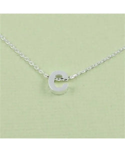 CAI Silver Block Letter Initial Necklace - Heritage-Boutique.com