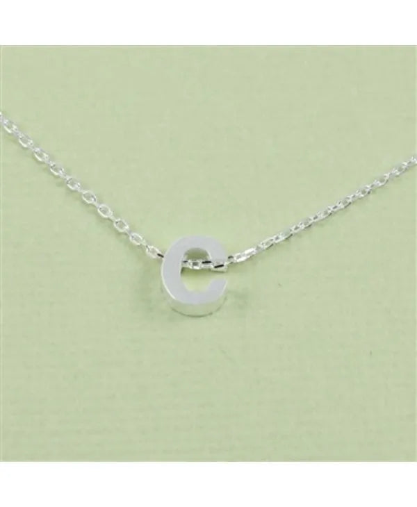 CAI Silver Block Letter Initial Necklace - Heritage-Boutique.com