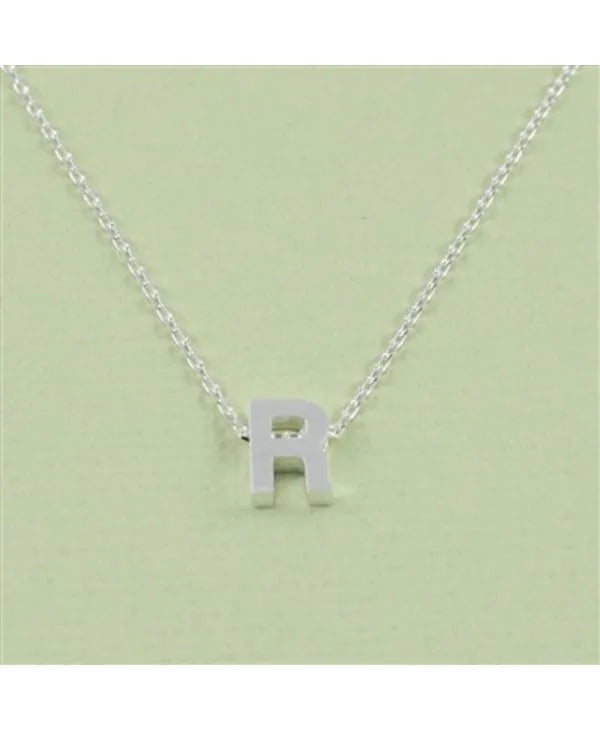 CAI Silver Block Letter Initial Necklace - Heritage-Boutique.com