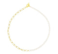 Celeste Gold Chain Pearl Necklace - Heritage - Boutique.com