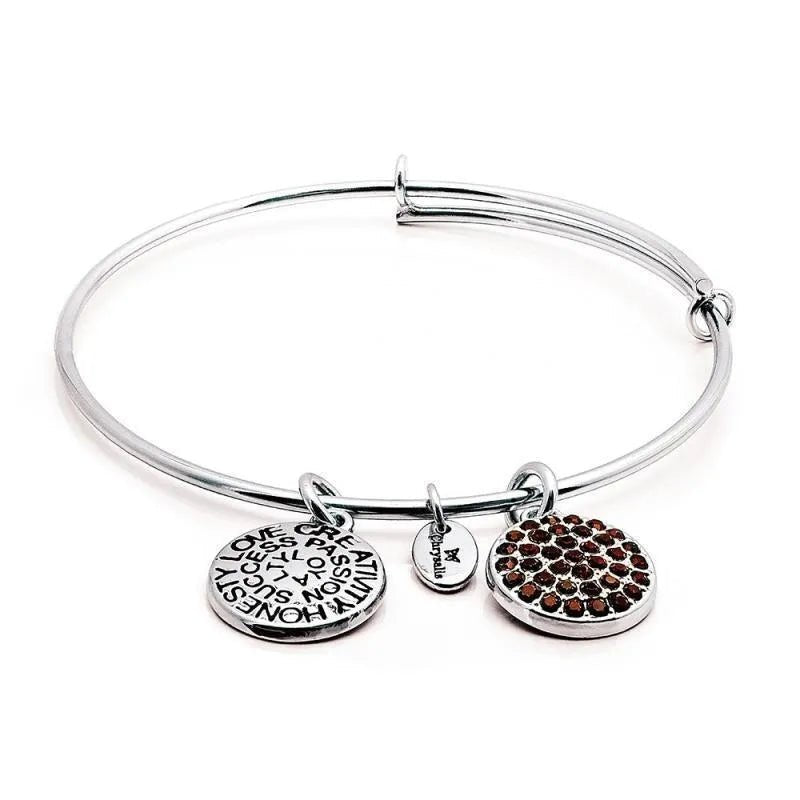 Chrysalis Silver Birthstone Swarovski Crystal Bracelet - Heritage - Boutique.com