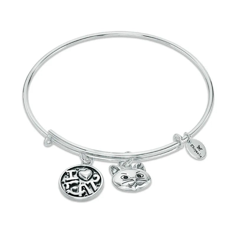 Chrysalis Silver "I Love My Cat" Bracelet - Heritage - Boutique.com