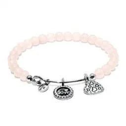 Chrysalis Silver Rose Quartz "Joy Guardian" Bracelet - Heritage - Boutique.com