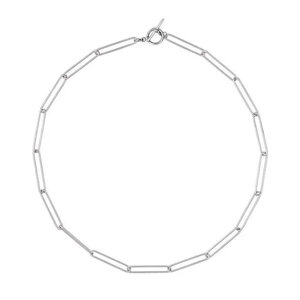 Ella Chain link Necklace Silver - Heritage-Boutique.com