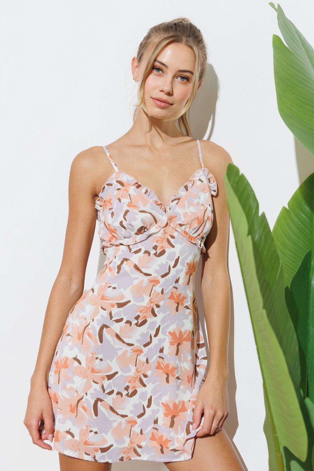 Ellie Ruffle Cami Mini Dress - Heritage-Boutique.com