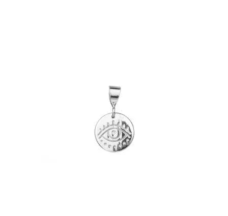 Evil Eye Mini Bale Charm- Silver - Heritage-Boutique.com