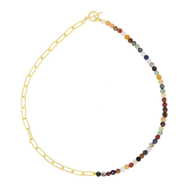 F.Y.B Celeste Chain Necklace Multi Stone - Heritage-Boutique.com
