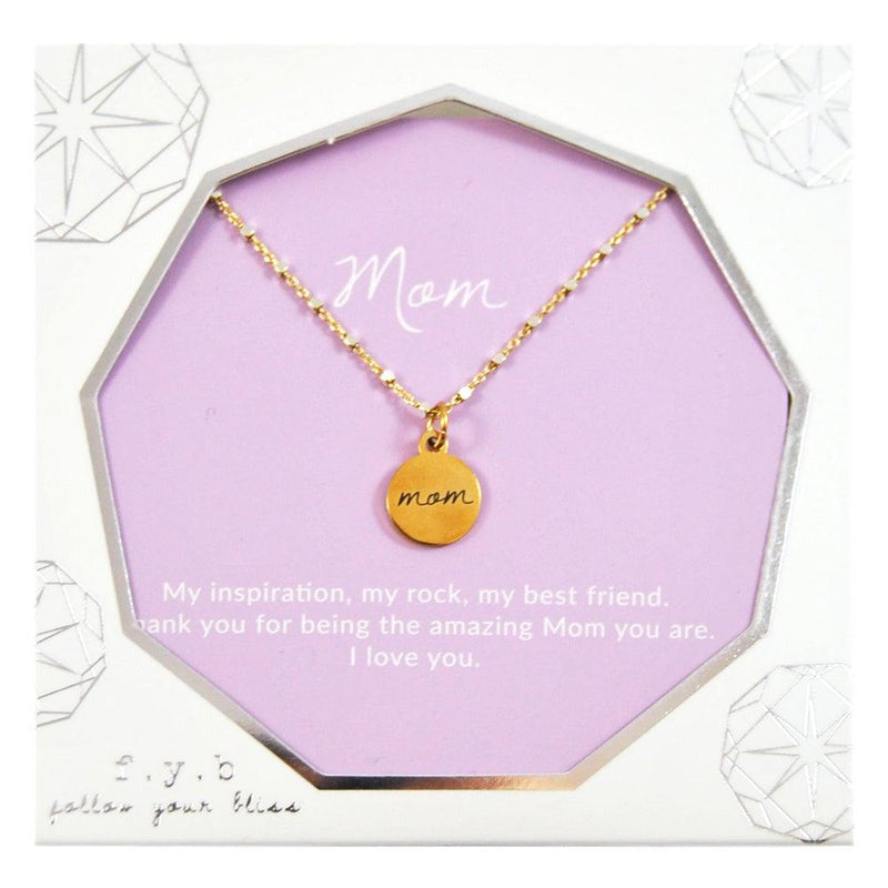 F.Y.B Shimmer charm Necklace Mom - Heritage-Boutique.com