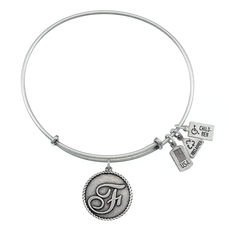 Wind and Fire Silver "Love Letters" Initial Bracelet