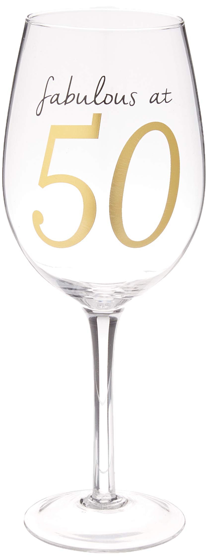 Fabulous at 50 Wine Glass