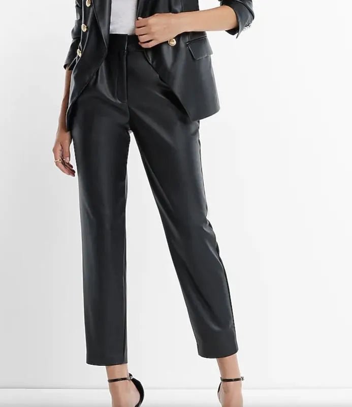Fate High Waist Crop Leather Pants - Heritage - Boutique.com