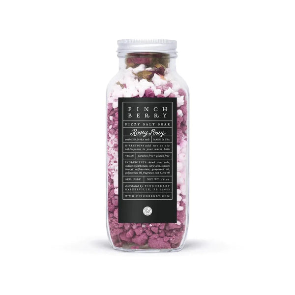 Finchberry Rosey Posey Fizzy Salt Soak - Heritage-Boutique.com