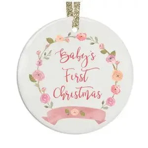 "First" Christmas Ceramic Ornament - Heritage-Boutique.com