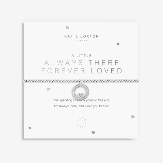 Katie Loxton Always There Forever Loved Silver Bracelet