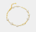 Freshwater Pearl Paperclip Anklet - Heritage - Boutique.com