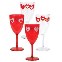 Valentine Acrylic Wine Glass (in Red)
