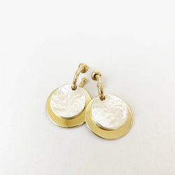 Gold & Silver Textured Tag Earrings - Heritage-Boutique.com