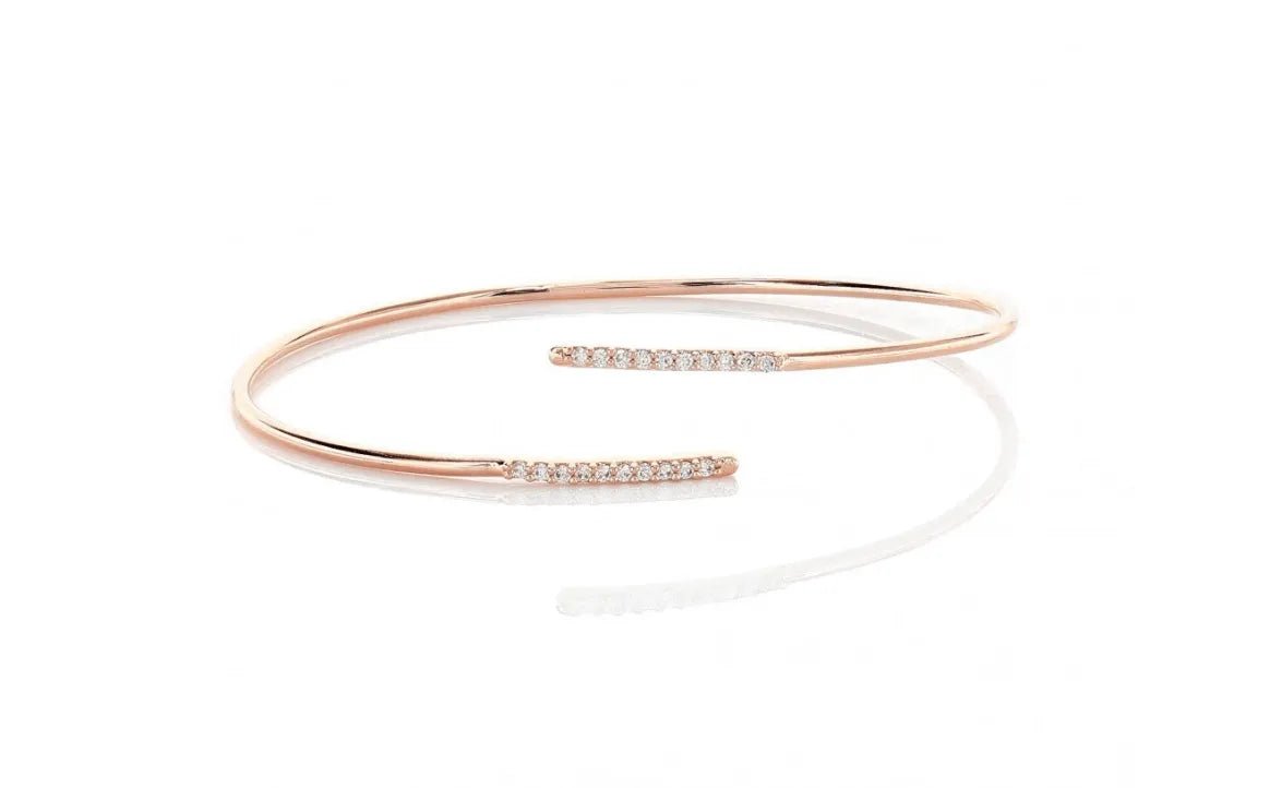 Gold Camilla Pave Overlap Bracelet - Heritage - Boutique.com