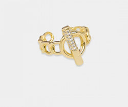 Gold Curb Chain Ring - Heritage-Boutique.com