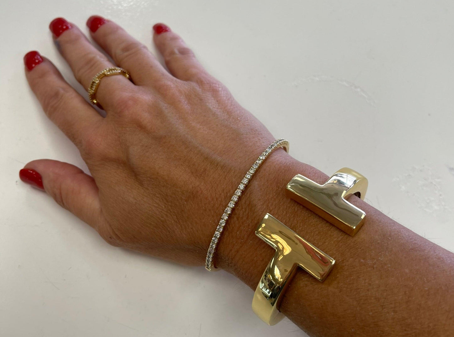 Gold T Hinge Bracelet - Heritage-Boutique.com