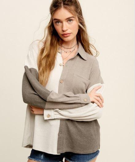 Grey color combo Sweater - Heritage-Boutique.com