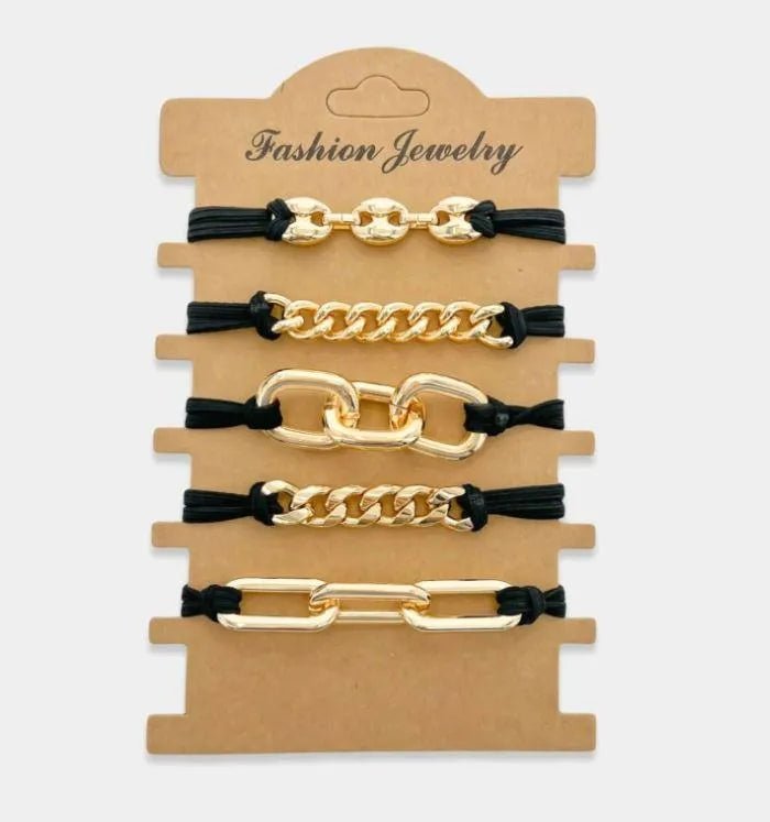 Hair Tie Bracelets 5pc - Heritage - Boutique.com