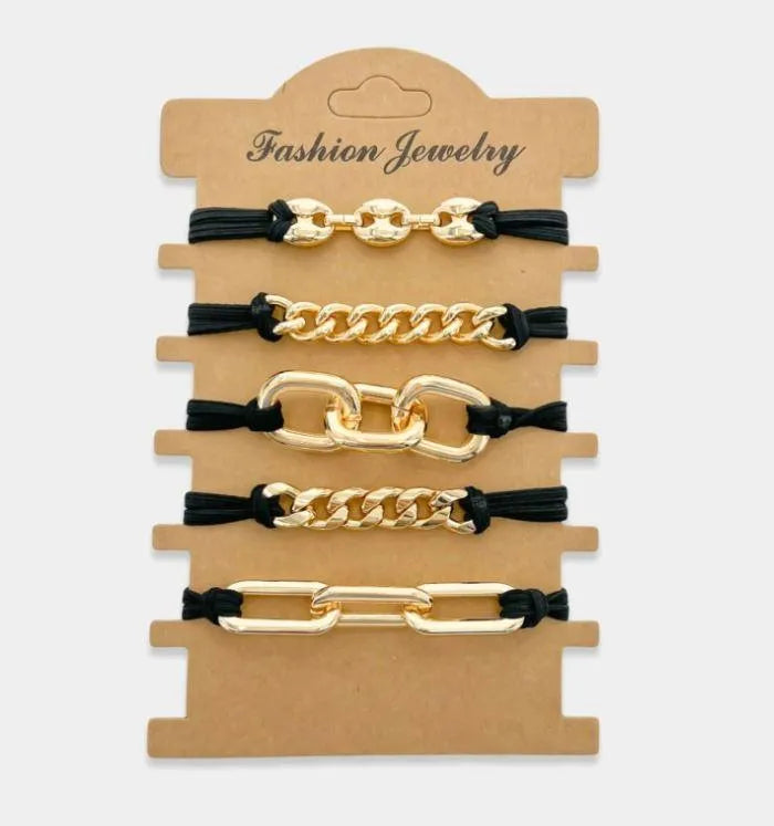 Hair Tie Bracelets 5pc - Heritage-Boutique.com