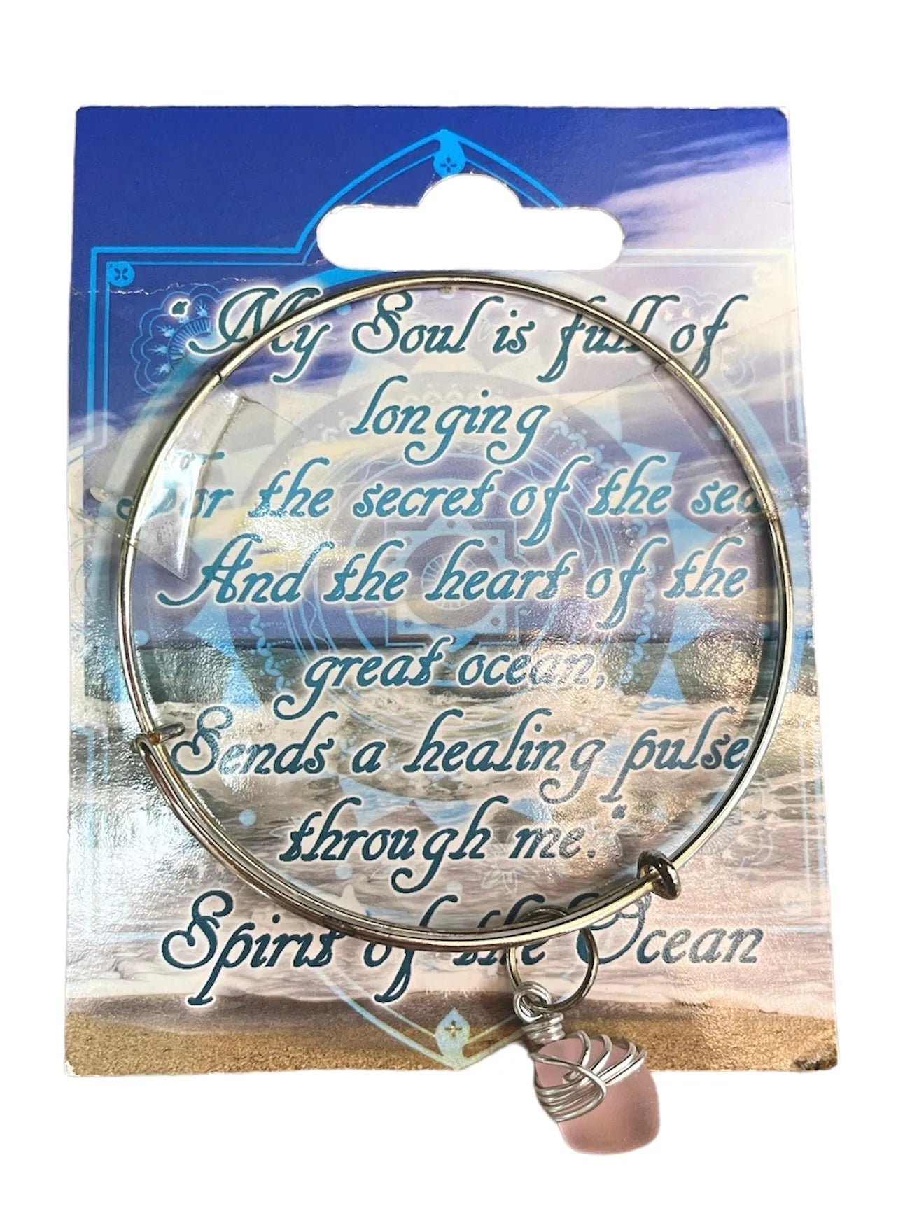 Handmade Beach Glass Bangle Bracelet - Heritage - Boutique.com