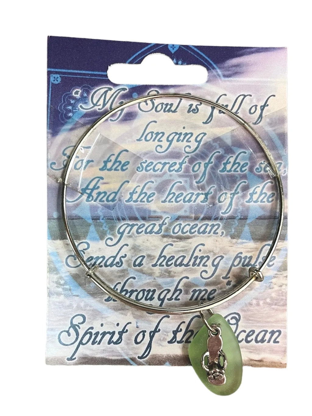 Handmade Beach Glass Bangle Bracelet - Heritage - Boutique.com