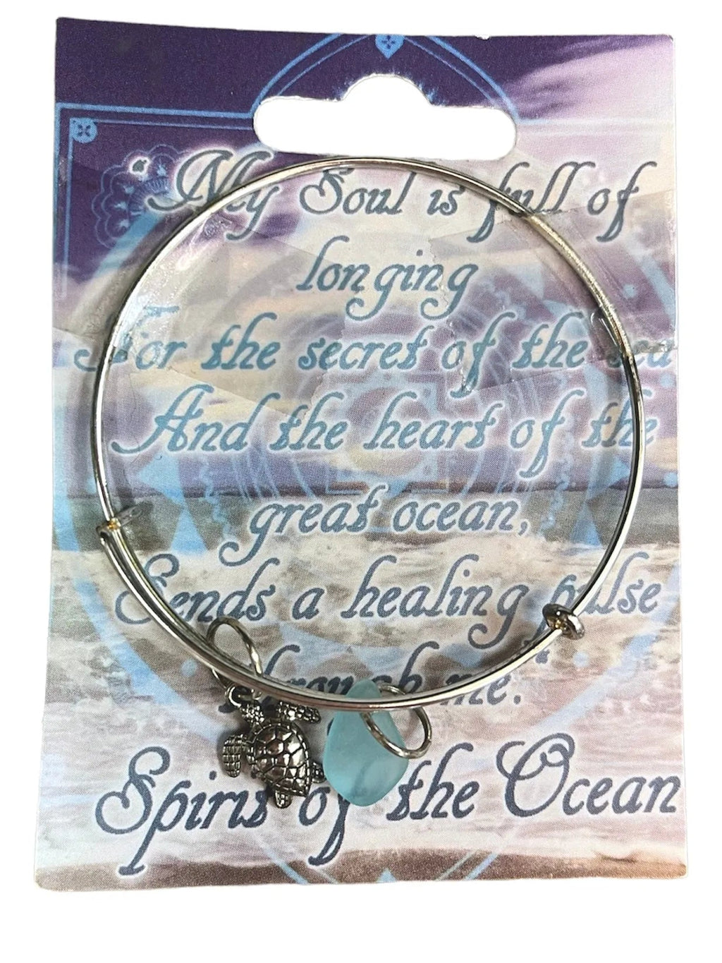 Handmade Beach Glass Bangle Bracelet - Heritage - Boutique.com