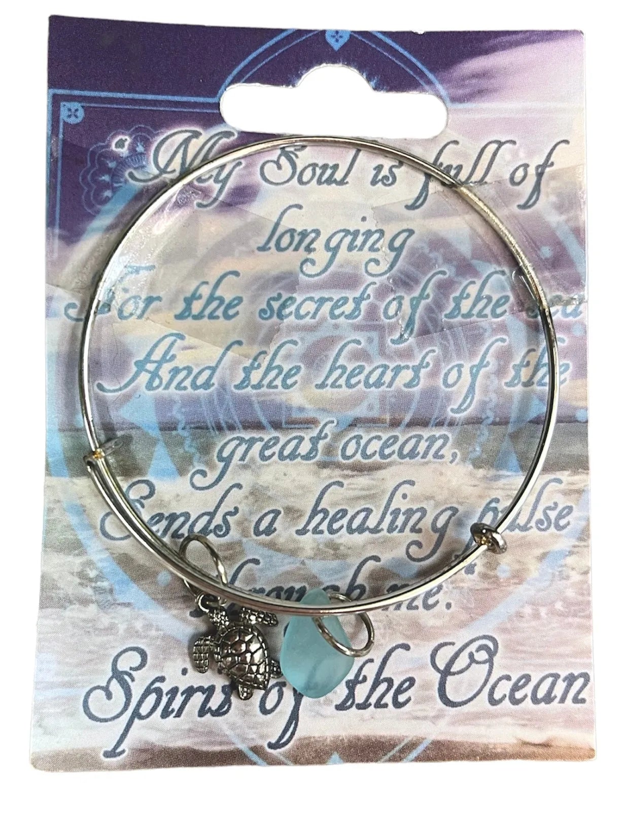 Handmade Beach Glass Bangle Bracelet - Heritage - Boutique.com