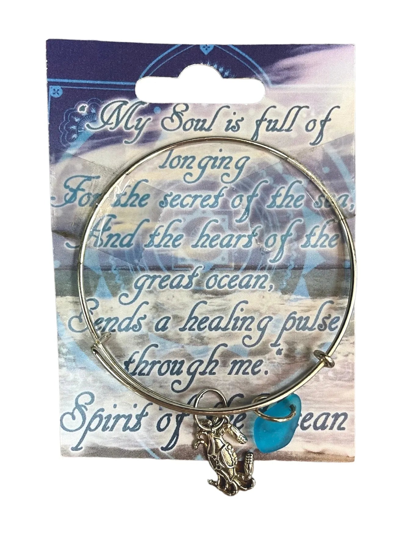 Handmade Beach Glass Bangle Bracelet - Heritage - Boutique.com