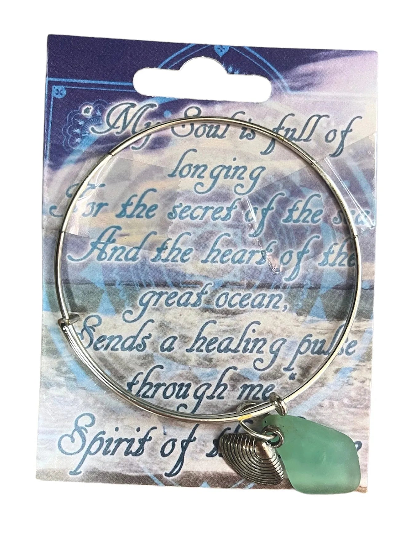 Handmade Beach Glass Bangle Bracelet - Heritage - Boutique.com