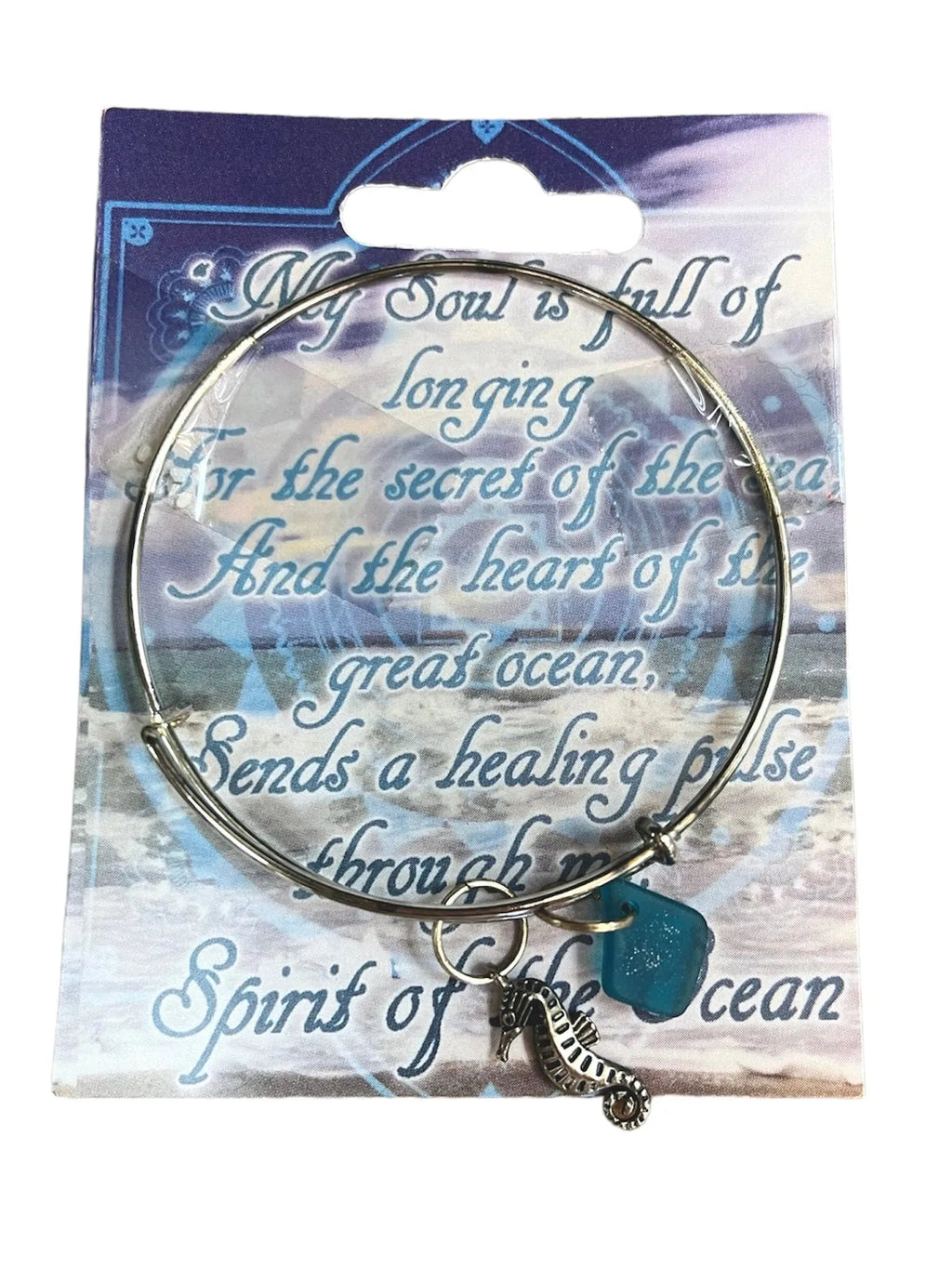 Handmade Beach Glass Bangle Bracelet - Heritage - Boutique.com