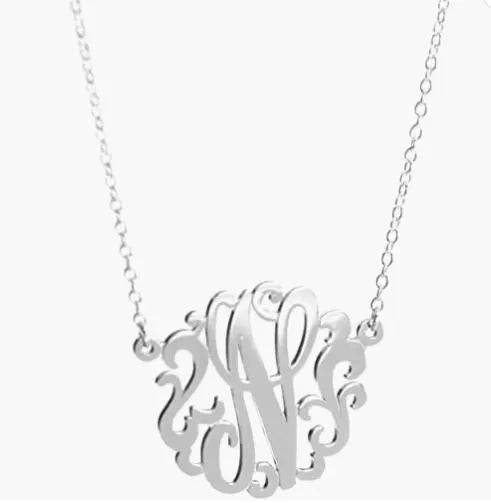 HB Script Monogram Necklace Small - Heritage - Boutique.com