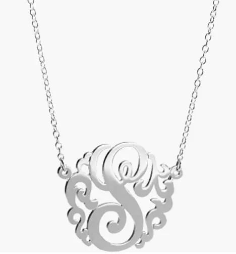 HB Script Monogram Necklace Small - Heritage - Boutique.com