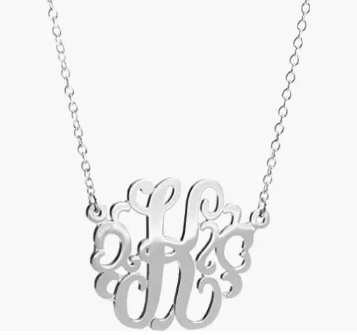 HB Script Monogram Necklace Small - Heritage - Boutique.com