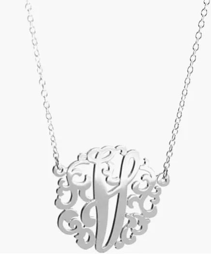HB Script Monogram Necklace Small - Heritage - Boutique.com