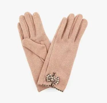 Houndstooth Fleece Lined Gloves - Heritage-Boutique.com