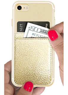 iDecoz Gold Faux Leather Phone Pocket