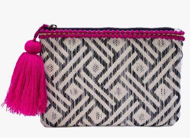 Ikat Handcrafted Clutch/Cosmetic Bag - Heritage-Boutique.com