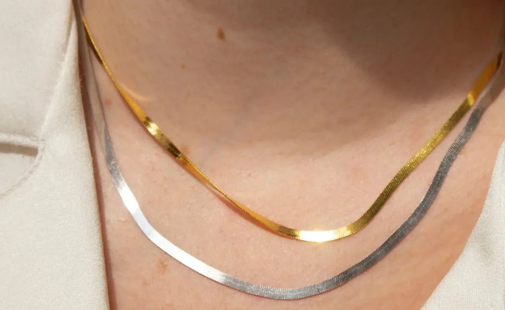 Isabella Herringbone Necklace Gold - Heritage - Boutique.com