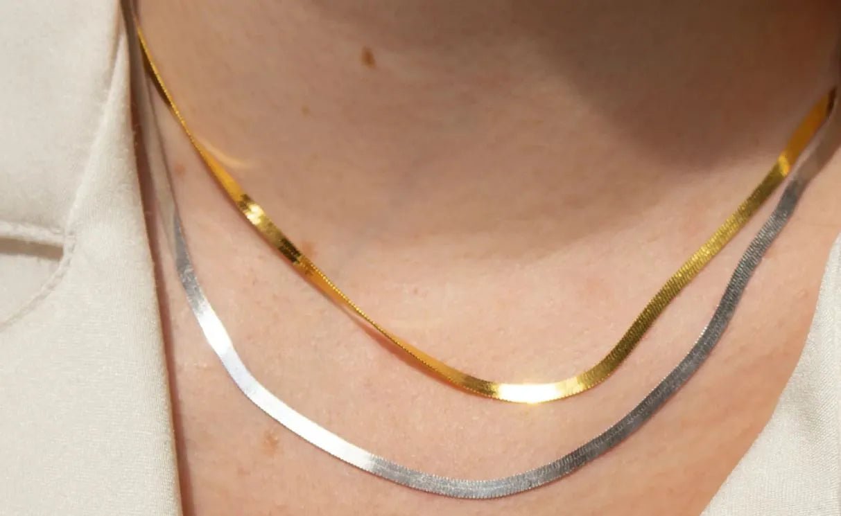 Isabella Herringbone Necklace Gold - Heritage - Boutique.com