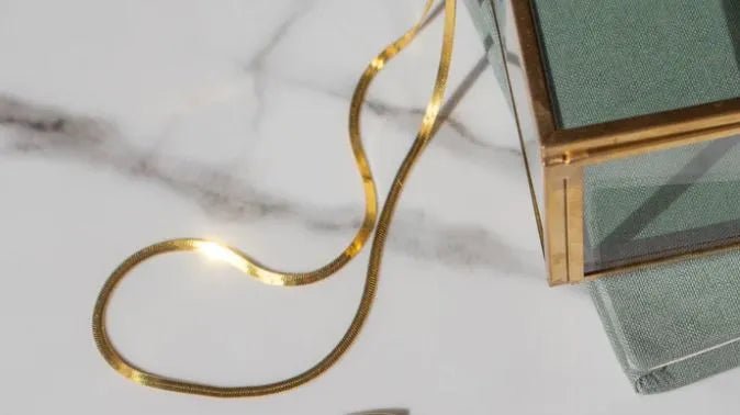 Isabella Herringbone Necklace Gold - Heritage - Boutique.com